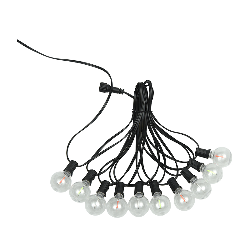 G40 Clip-on E12 Lingkaran Berwarna String Lampu