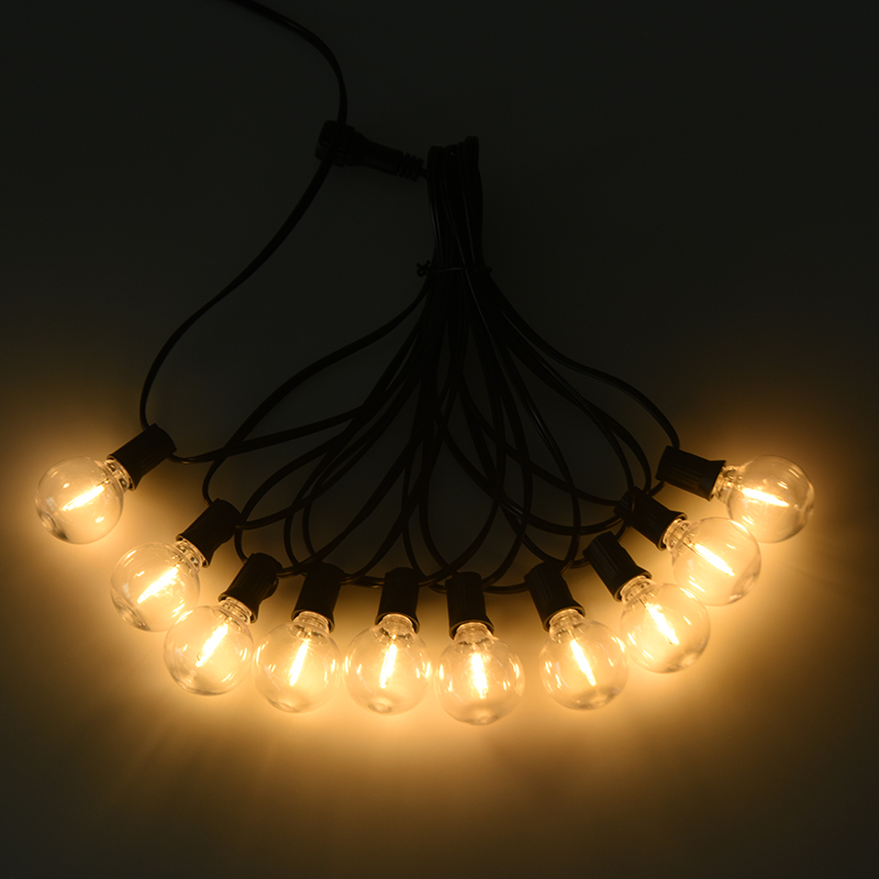 G40 Clip-on E12 Spiral Warm White String Lights