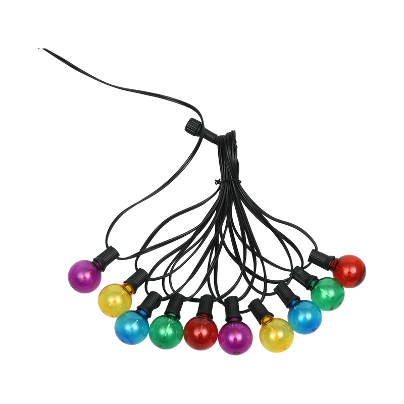 G40 Clip-on E12 Spiral Colored Decorative String Lights