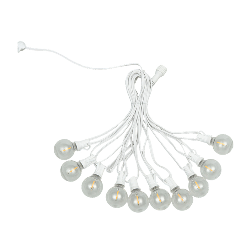 G40 Clip-on E12 Spiral Warm White String Lights(Gaya putih)
