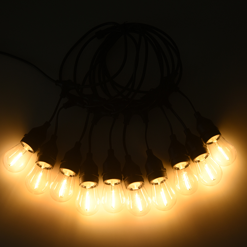 S14 Loket Jenis E27 Lampu Tali Putih Hangat