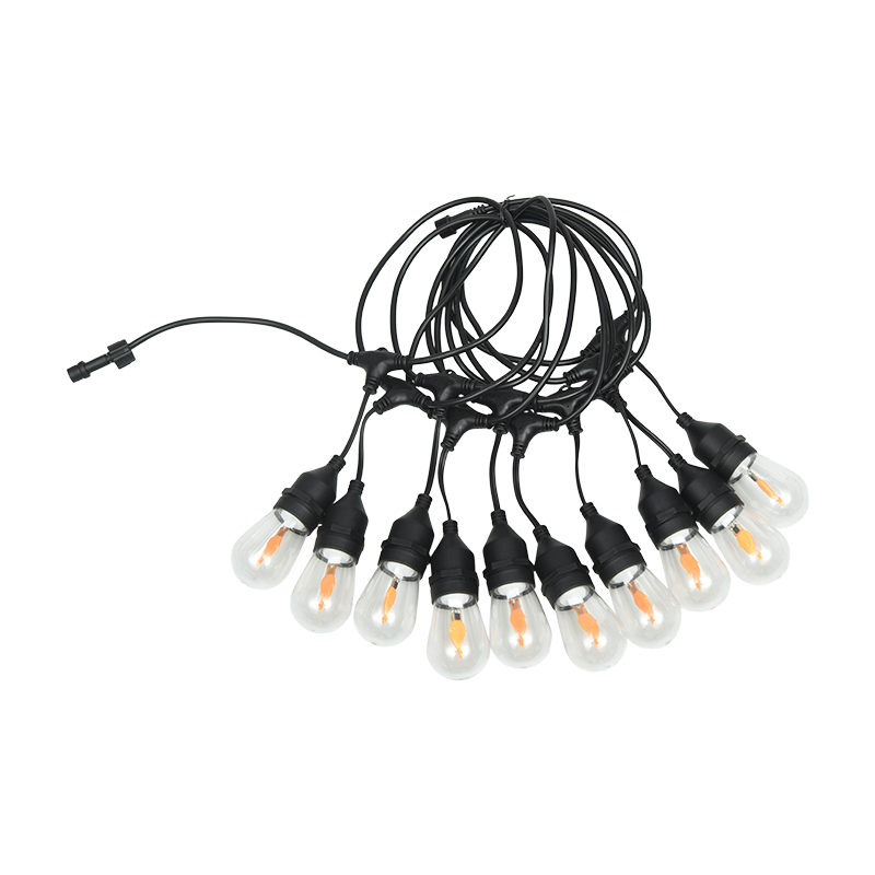 S14 Jenis Loket E27 Lingkaran Lampu Tali Putih Hangat Model Keselamatan Voltan Rendah 3.5V