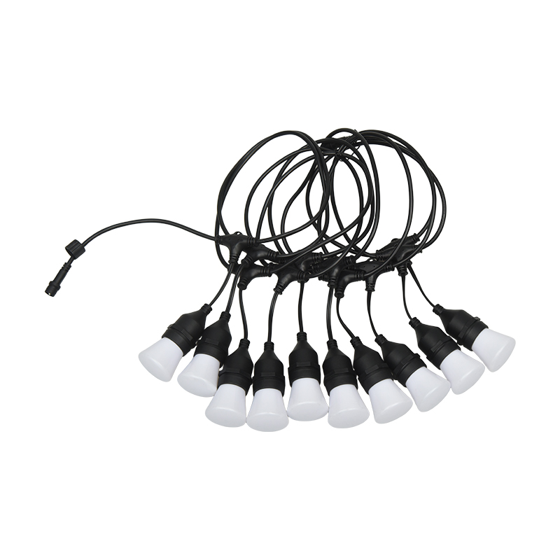C45 Jenis Gantung E27 Lingkaran RGB Lampu Rentetan Berkelip Disegerakkan