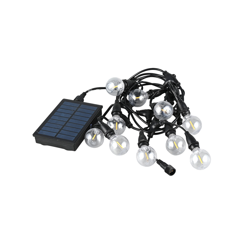 Lampu rentetan solar jenis loket G40 (pemegang lampu E12, 5 meter 10 lampu)